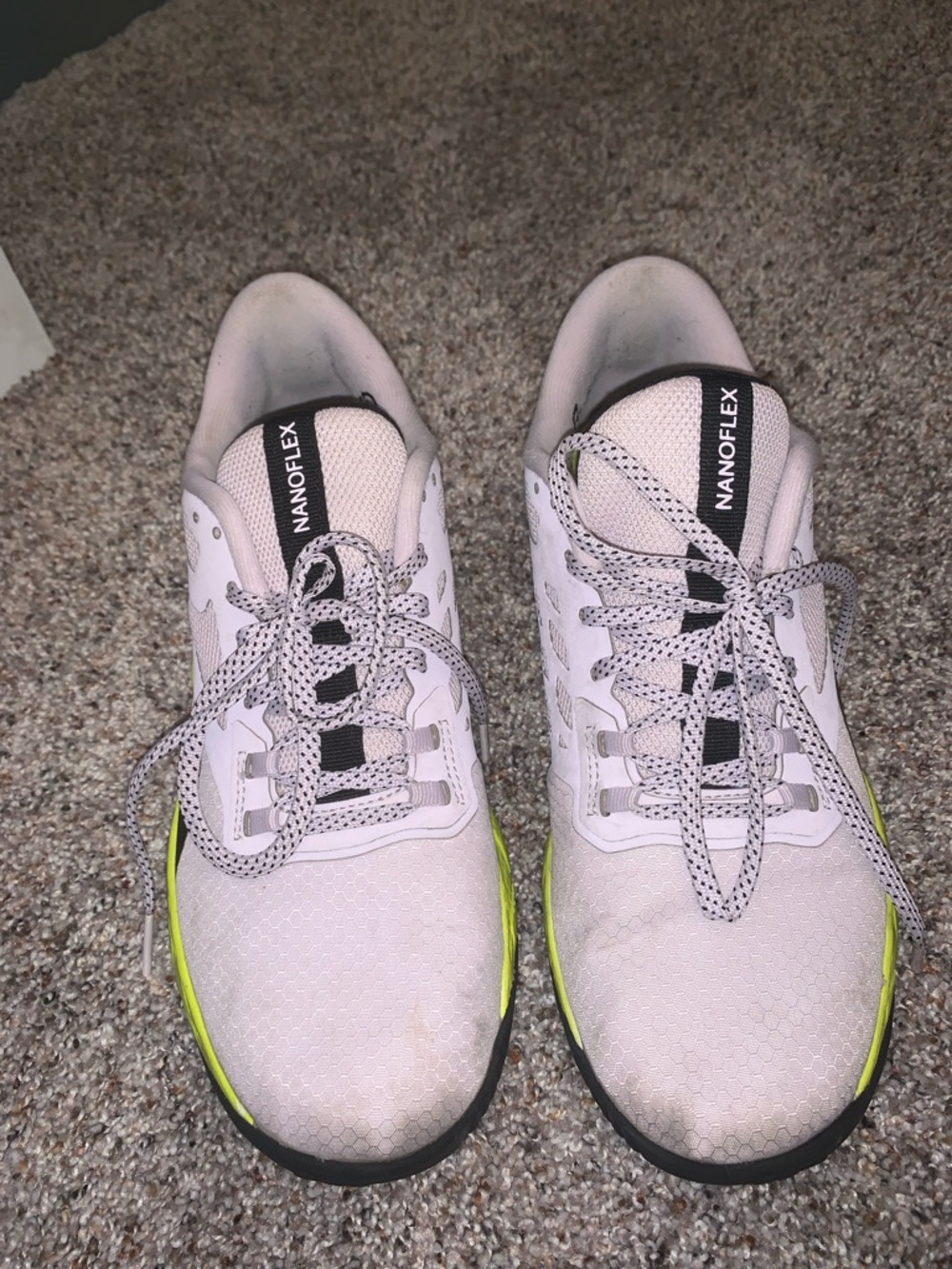 Nano Women Sneakers White with Neon Yellow Trim